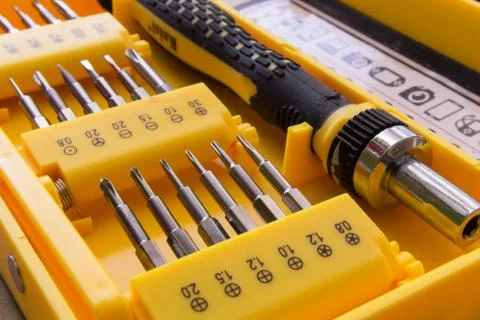 Mechanical bit tool set Stock Photos