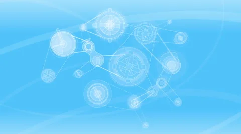 Mechanical blue background Stock Footage 61250414