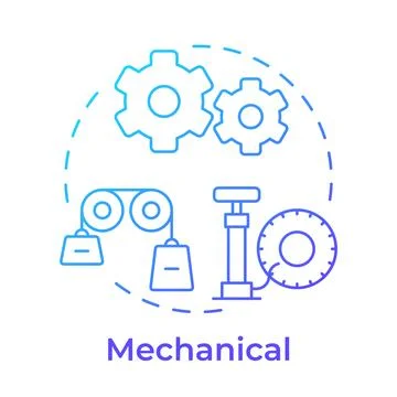 Mechanical blue gradient concept icon Stock Illustration