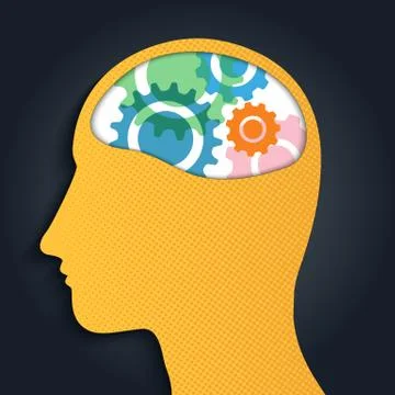 Mechanical Brain System concept Illustrazione stock