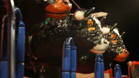 Mechanical bulls at funfair 動画素材 56825572