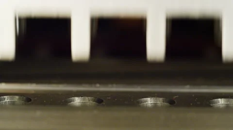 Mechanical Capsule Loader Running in Factory - Encapsulator Stock Footage 50033844