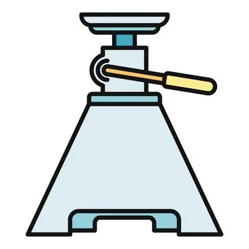 Mechanical car jack lifting tool icon illustration Stock Illustration