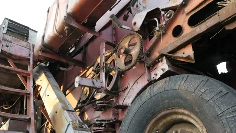 Mechanical Chain Drive Agricultural Machine Stock Footage 104697382