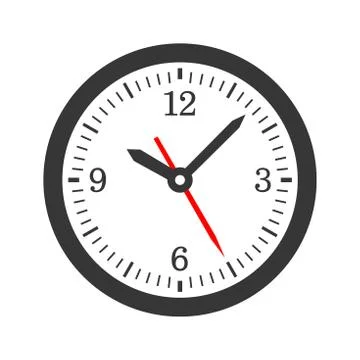 Mechanical Circle Clock Dial Set. Vector Stock-Illustration