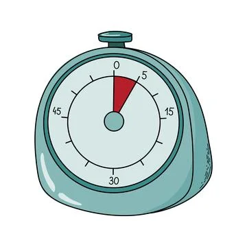 Mechanical classic timer, stopwatch Illustrazione stock