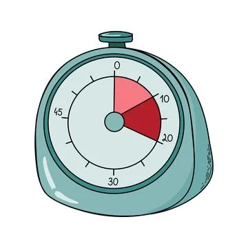 Mechanical classic timer, stopwatch Illustrazione stock