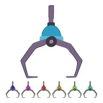 Mechanical claw machine vector cartoon graphic Illustrazione stock