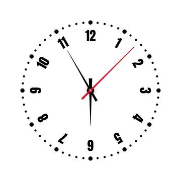 Mechanical clock face with arabic numerals, bezel. Watch dial with minute, hour イラスト素材