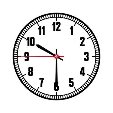 Mechanical clock face with arabic numerals, bezel. Watch dial with minute, hour Stock Illustration