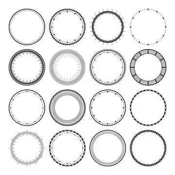 Mechanical clock faces, bezel. Watch dial with minute and hour marks. Timer or Stockillustratie