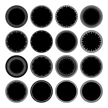 Mechanical clock faces, bezel. Watch dial with minute and hour marks. Timer or Stockillustratie