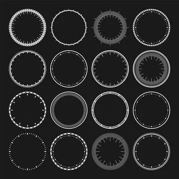Mechanical clock faces, bezel. White watch dial with minute and hour marks 스톡 일러스트
