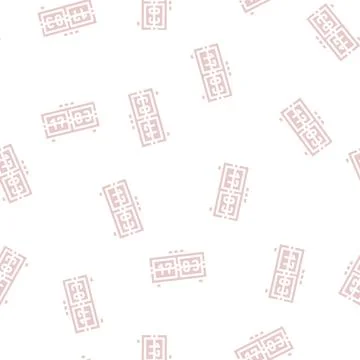 Mechanical clock glyph vector seamless pattern 스톡 일러스트