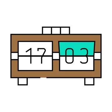 Mechanical clock icon color illustration Ilustración de archivo