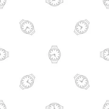Mechanical clock pattern seamless Stock Illustration