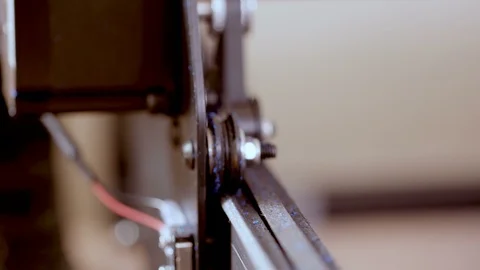 Mechanical Cogs on Foam Cutting Machine Stock-Footage 87463707