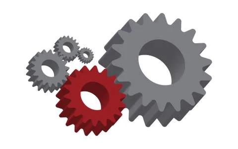 Mechanical cogwheel important part Stock Illustration