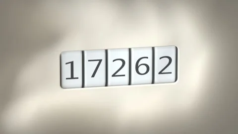 Mechanical Counter Display Showing Growing Numbers 3D render animation Vídeos de archivo 332656120