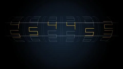 Mechanical counter drums rolling digits, 4K illustration Stock Illustration