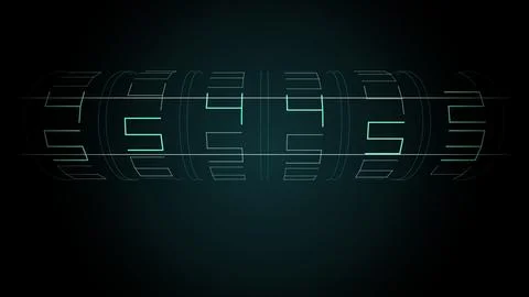 Mechanical counter drums rolling digits, Glacier, 4K illustration Stock Illustration