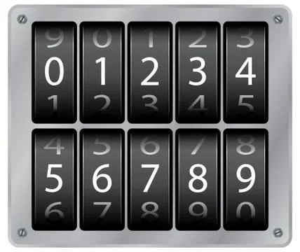 Mechanical counter. Stock Illustration