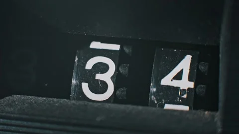 Mechanical Counter: Numbers Rolling Stock-Footage 304113008