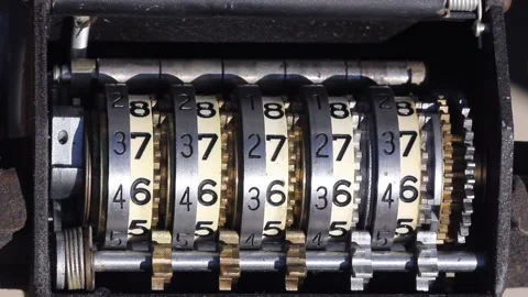 Mechanical Counter Row Of Numbers Being ... | Stock Video | Pond5