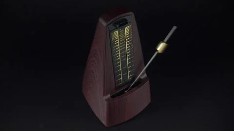 A Mechanical Device For Counting Rhythmic Fractions Of Time. Stock Footage 327589121