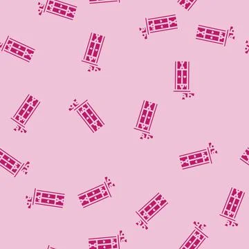 Mechanical elevator industry glyph vector seamless pattern Stock Illustration