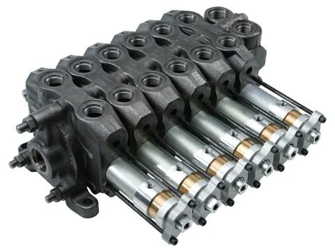 Mechanical Engine Machine part component on white background Stock Photos