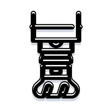 Mechanical engineer screw part industrial engine component Illustrazione stock