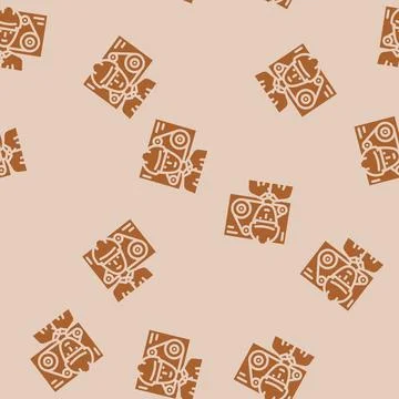 Mechanical engineer worker glyph vector seamless pattern Illustrazione stock