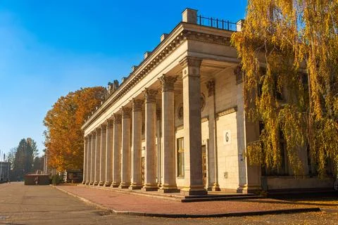 Mechanical engineering and instrument making pavilion. Stock Photos