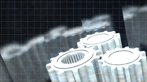Mechanical engineering background animation. Stock Footage 33054509