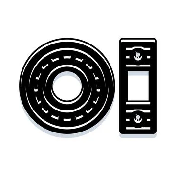 Mechanical engineering components with gears and bearing illustration Stock Illustration