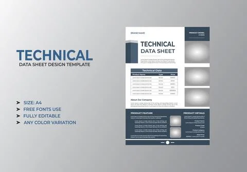 Mechanical Engineering Datasheet Layout Stock Illustration