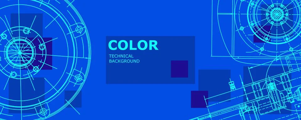 Mechanical engineering drawing. Abstract drawing Stock Illustration