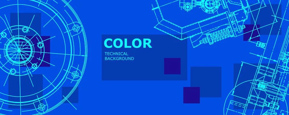 Mechanical engineering drawing. Abstract drawing Illustrazione stock