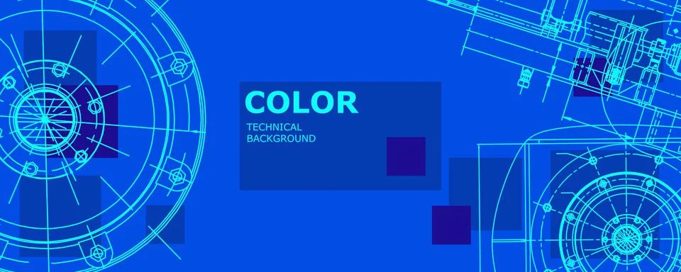 Mechanical engineering drawing. Abstract drawing Stock Illustration