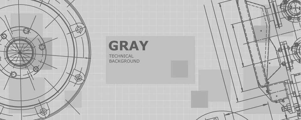 Mechanical engineering drawing. Abstract drawing Illustrazione stock
