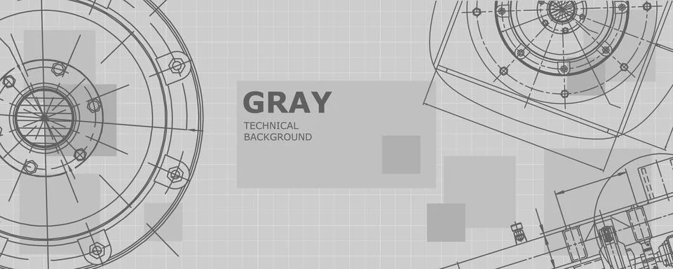 Mechanical engineering drawing. Abstract drawing Illustrazione stock