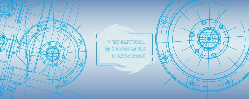 Mechanical engineering drawing. Abstract drawing 스톡 일러스트