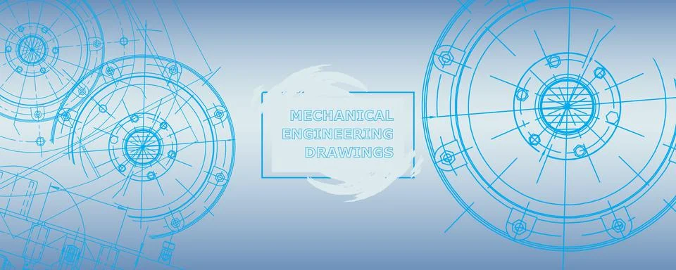 Mechanical engineering drawing. Abstract drawing 스톡 일러스트