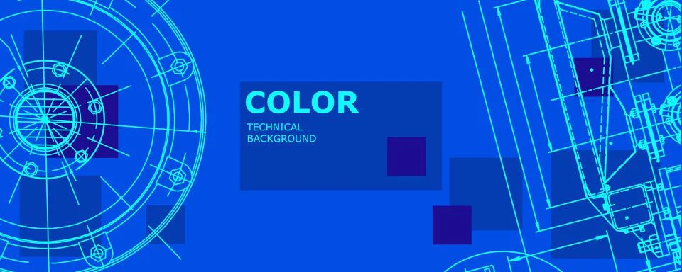 Mechanical engineering drawing Stock Illustration