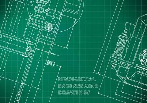 Mechanical engineering drawing. Technical illustration イラスト素材