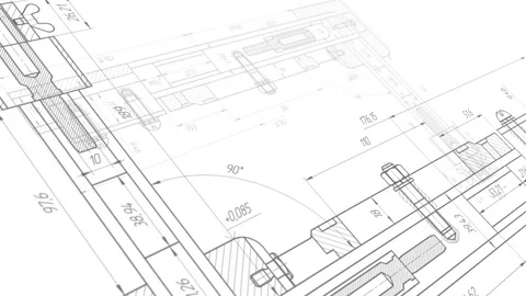 Mechanical Engineering drawing.Industry.Technical drawing background . Stock Footage 286858695