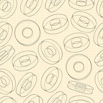 Mechanical engineering drawings on blue background. Cutter, assembly tool with Stock Illustration