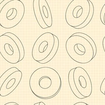 Mechanical engineering drawings on blue background. Cutter, assembly tool with Stock Illustration