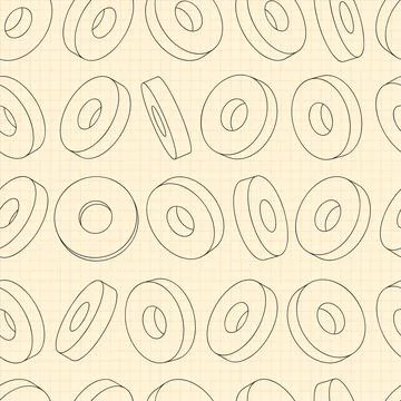 Mechanical engineering drawings on blue background. Cutter, assembly tool with Stock Illustration